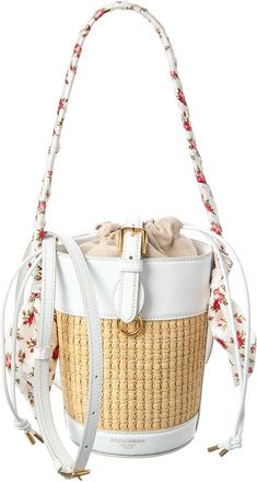 Dolce & Gabbana Capri Raffia Bucket Bag
