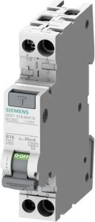 SIEMENS Interruptor Diferencial 2p B 13a 003a Tipo A 6ka 30ma Sentron 5sv13166kk13
