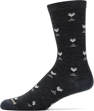 Smartwool Everyday Stout Street Crew Socks Mens Quarter Length Socks Shoes Charcoal : XL (Mens Shoe 12-14.5), Merino/Nylon/Wool