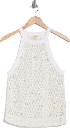 L'agence Parmida Embellished Tank in Ivory/Turquoise Beads at Nordstrom Rack, Size Xx-Large