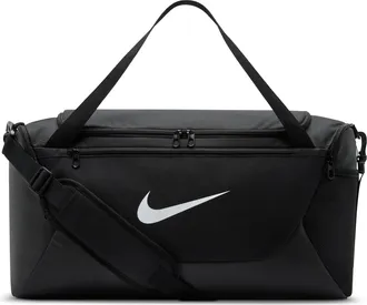 Nike Brasilia 40L Small Duffel Bag Black White IB4394-010