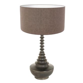Steinhauer Anne Lighting - L&aacute;mpara De Mesa - Bois - Negro - Madera Lino - &Oslash;