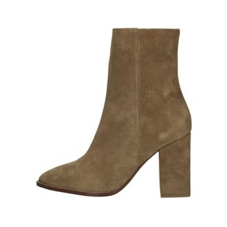 Notre-V Schoenen, Dames, Beige, 41 EU, Leer, Enkellaarsjes