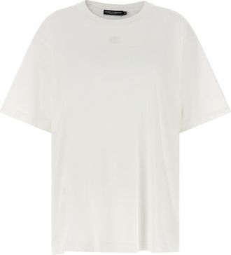 Dolce & Gabbana Womens White Cotton T-Shirt
