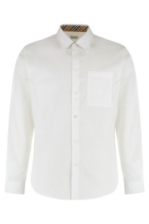 Burberry White Regular Solid Shirt