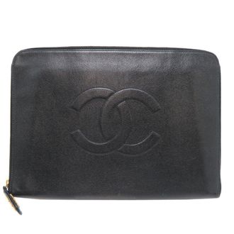 Chanel Black Canvas Document Case (Pre-Owned)