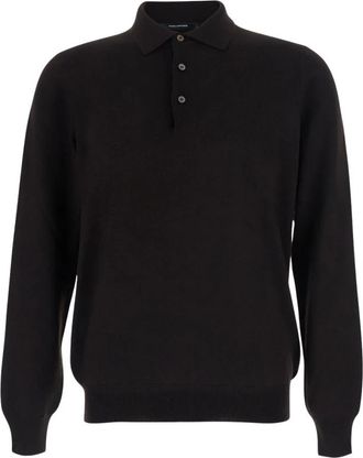 Tagliatore Palmer Polo - Heren - Polos - Bruin - M - Katoen - Tops