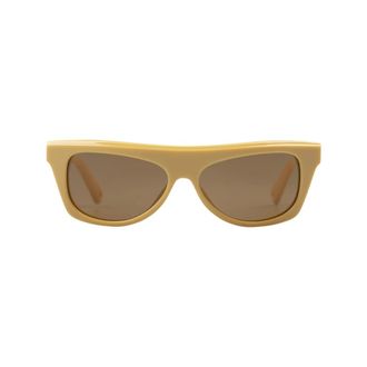 Jacquemus Sunglasses, female, Yellow, ONE SIZE, Flat Top Sunglasses in Yellow