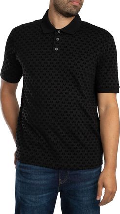 A|X Armani Exchange Polo Shirt Met Standaard Logo-Patroon, Zwart