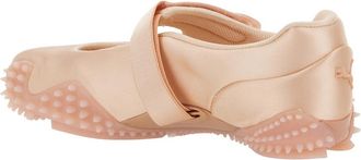 Puma Womens Pink Flats With Tread Sole And Logo Textile Ballerina Shoes