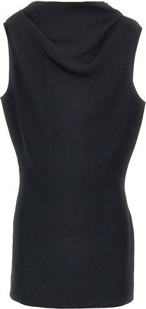 Khaite Crepe satin mini dress Woman 4