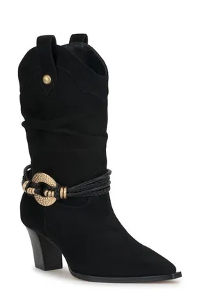 Jessica Simpson Hanie Western Boot in Black at Nordstrom, Size 6.5