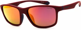 Polaroid Polarized Red Multilayer Square Mens Sunglasses PLD 2153/S 00Z3/OZ 58