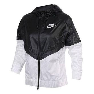 Nike (WMNS) Nike Sportswear WindRunner Jackets Black White 804948-010