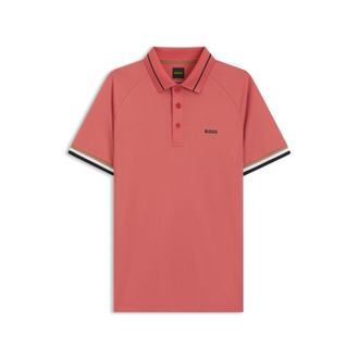 BOSS Active slim-fit polo shirt with branded details