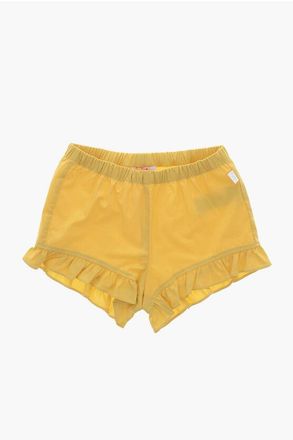 Il Gufo Cotton-Blend Shorts with Ruffle Hem size 36 M