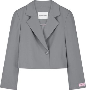 Fab By Fabienne Chapot Nena Blazer - Dames - Blazers - Grijs - M - Leer - Jassen