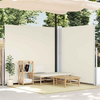 vidaXL Toldo Lateral Retr&aacute;ctil Crema 200x600 Cm Vidaxl