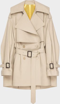 Givenchy Belted Short Cocoon Trench Coat