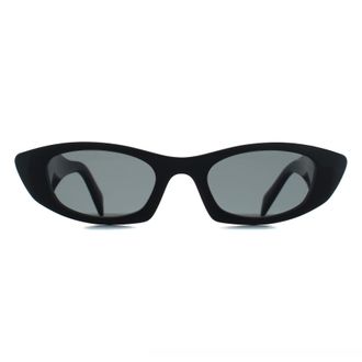 Prada Oval Womens Black Dark Grey PRB16S - One Size