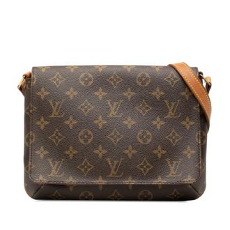 Louis Vuitton Pre-owned Womens Monogram Musette Tango Short Strap - Brown Textile - One Size