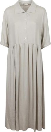 Herno Midi Jurk - Dames - Casual kleedjes - Beige - XL - Kleedjes