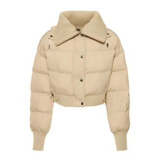 Jacquemus Winter Jackets, female, Beige, Size: XS Beige cropped bomber