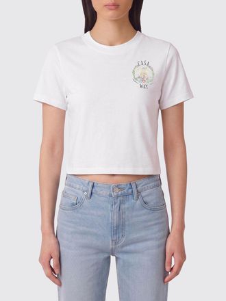 Casablanca T-shirts crop in cotone con logo Casablanca