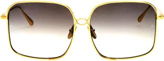 Linda Farrow LFL1597 C1 Womens Sunglasses Gold Size Standard