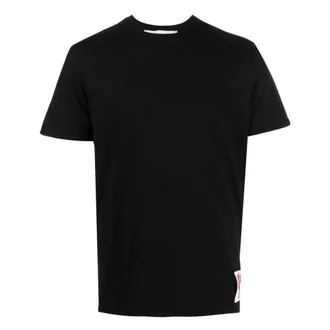 Golden Goose Tops, Dames, Zwart, M, Katoen, Regular T-shirt van verweerd katoenen jersey