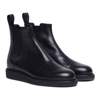 Bottega Veneta Mens Leather Combat Boots
