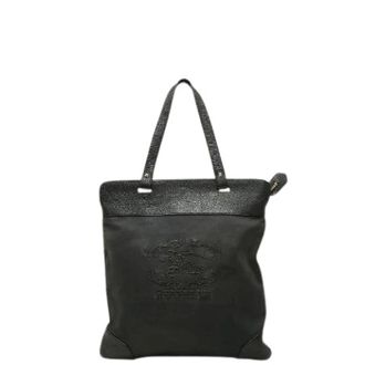Burberry Borsa Tote Pre-owned in Tela e Pelle a Scacchi - - Pre-owned - Donna - Nero - ONE SIZE
