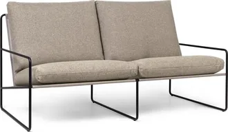 Ferm Living Desert Dolce Outdoor 2-Sitzer Sofa - schwarz / dark sand