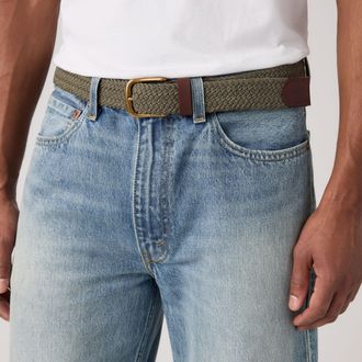 Levi's Austin Stretch Woven Belt - Mens - 100 - Green