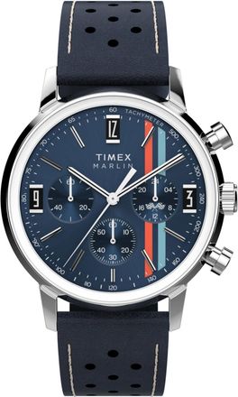Timex Marlin Mens Blue Watch TW2W99000 Leather - One Size