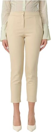 Patrizia Pepe Broeken, Dames, Beige, M, Stijlvolle Broeken voor Mannen en Vrouwen