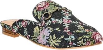 Corkys Footwear Womens Charmer Mule Flats In Black Brocade
