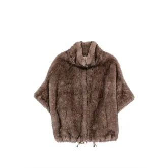 VALENTINI 1972 Faux-fur Funnel-neck Coat