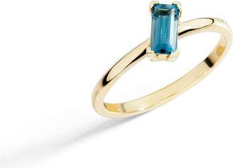 Dodo ANELLO TAGLIO BAGUETTE TOPAZIO BLU LONDON