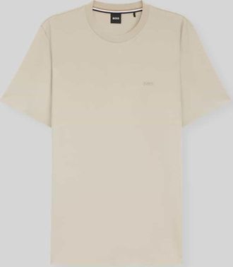 HUGO BOSS Regular Fit T-Shirt mit Logo Detail Modell THOMPSON_01 in Beige, Gr&ouml;&szlig;e XXXL