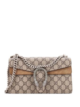 Gucci Dionysus Bag GG Coated Canvas with Crystal Embellished Metal Small shoulder bag - Marrone