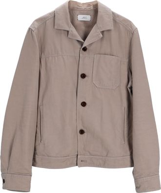 Mr P. De heer P. Camp-Collar jas van geverfd katoen in ecru