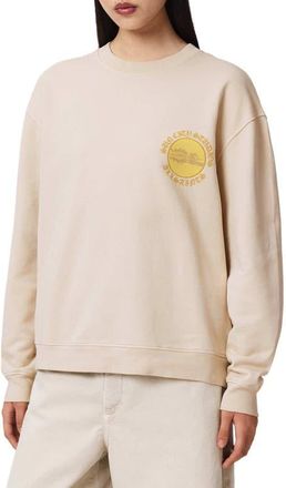 AllSaints Sun City Etta Graphic Sweatshirt in Birch White at Nordstrom, Size X-Small