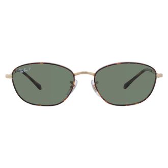 Ray-Ban Polarized G-15 Green Oval Ladies Sunglasses RB3749 927358 55