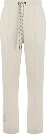 Moncler Sportbroek met hoge taille - Dames - Sweatpants - Beige - S - Polyester - Broeken