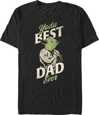 Star Wars Mens Star Wars Distressed Yoda Best Dad Ever T Shirt in Black at Nordstrom, Size Xxx-Large