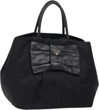 Prada Pre-owned Handbags, female, Black, Size: ONE SIZE Pre-owned Vintage Nylon Handbag