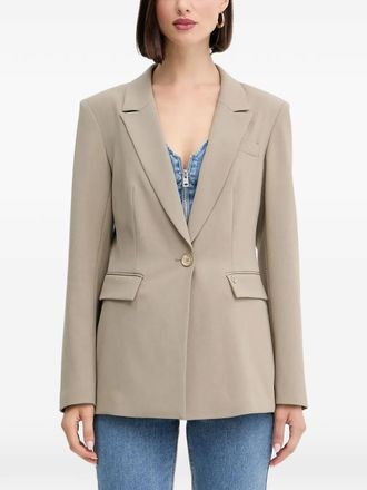 Guess Co Dorothee single-breasted blazer - women - Polyester/Elastane/Polyester/Elastane - M - Neutrals