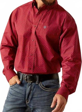 Ariat Mens Print Shirt In Brick