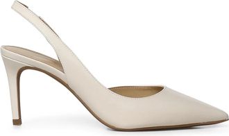 Michael Kors Alina Flex Sling Pump - Dames - Pumps - Beige - 39 EU - Leer - Schoenen